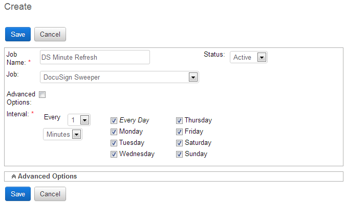DocuSign Sweeper Scheduler